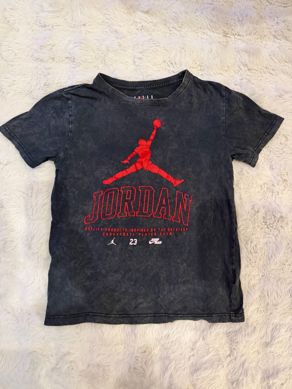 Nike Jordan Black Tee with Red Jumpman Graphic